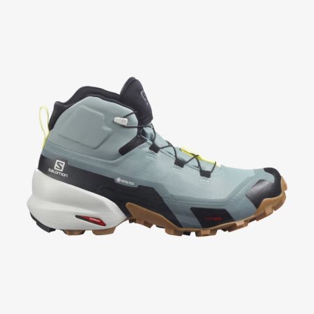 Salomon CROSS HIKE MID GORE-TEX Womens Hiking Boots Green UK XMZK